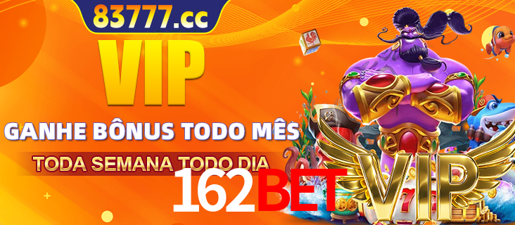 Banner promocional do 162BET oferecendo 100% de recompensas adicionais contínuas para quem fizer o login diário (Daily sign-in), com um mascote de coelho.