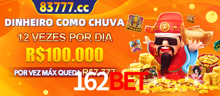 Banner do programa de recompensas Recomende para amigos do 162BET, detalhando os bônus por convidar amigos, com prêmios que chegam a R$288.888.