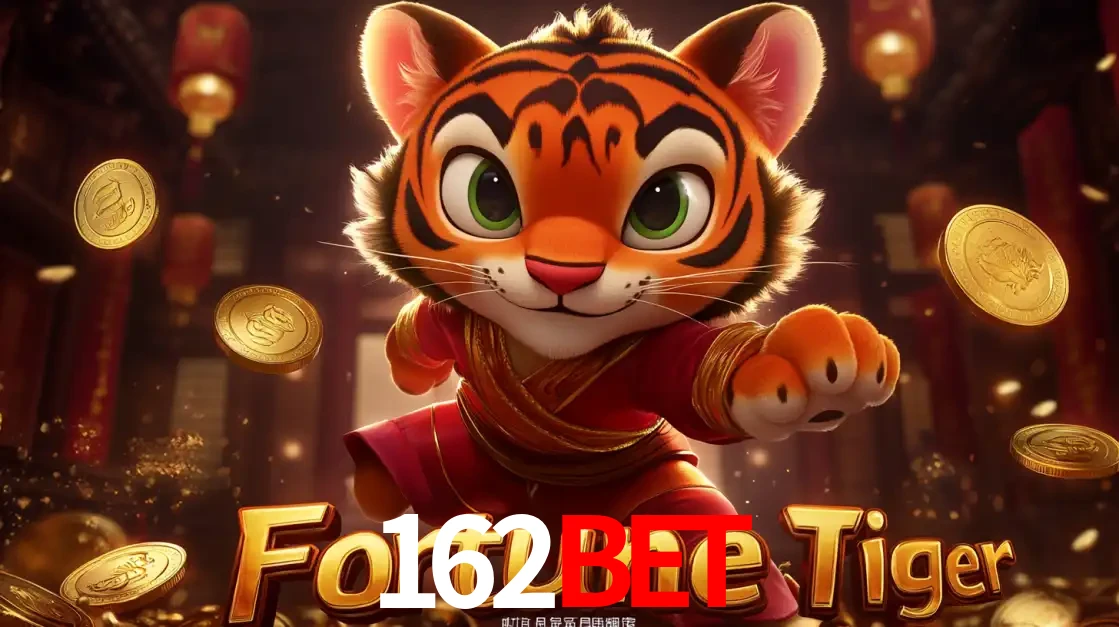 O carismático mascote do jogo de slot Fortune Tiger, um tigre fofo em pose de artes marciais, pronto para trazer sorte e multiplicadores de ganhos no cassino online 162BET.